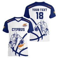 Cyprus Basketball Custom Women V-Neck T-Shirt Go Champion - Wonder Print Shop