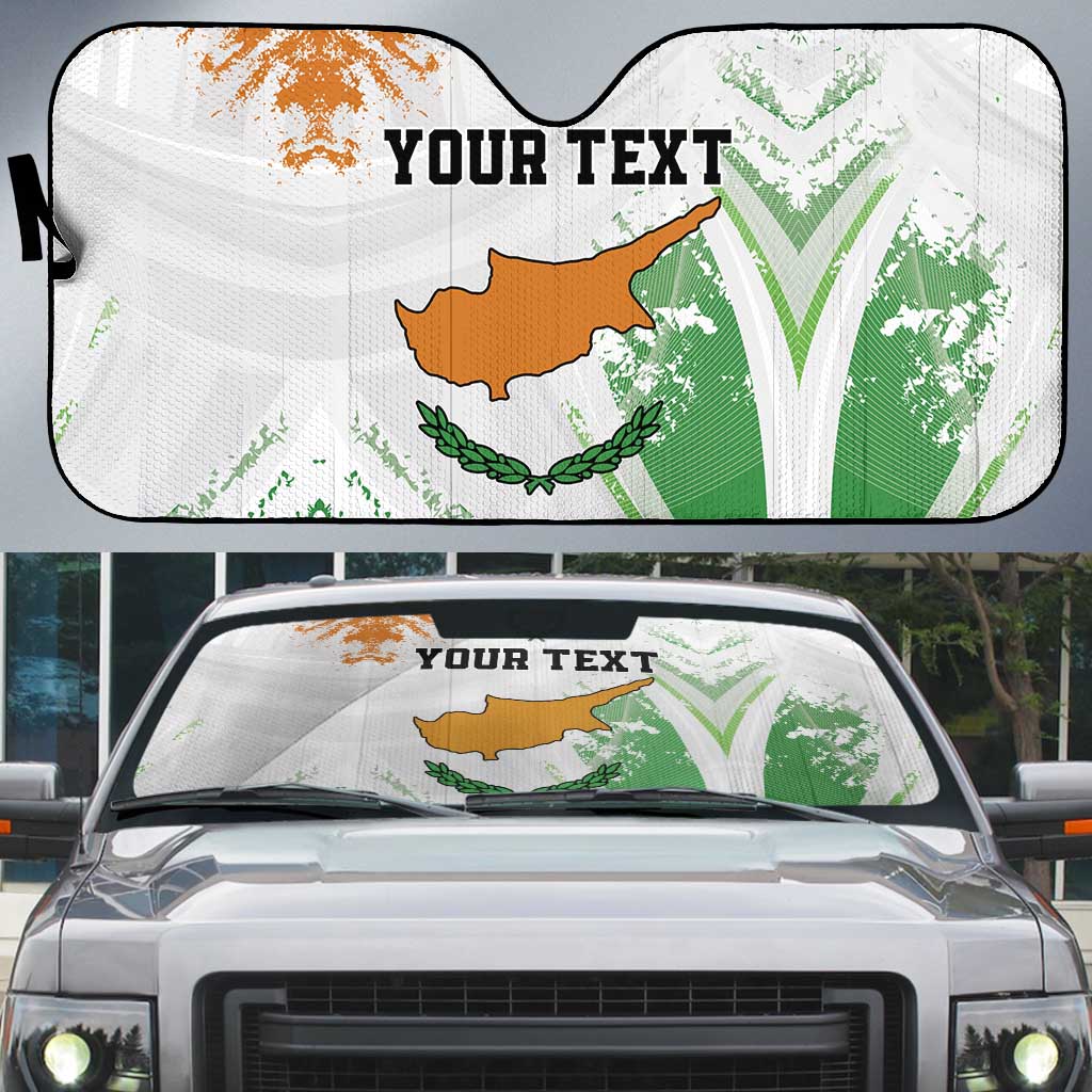 Custom Cyprus Auto Sun Shade Sporty Style - Wonder Print Shop