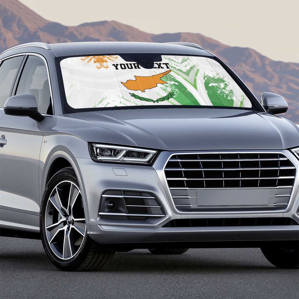 Custom Cyprus Auto Sun Shade Sporty Style - Wonder Print Shop