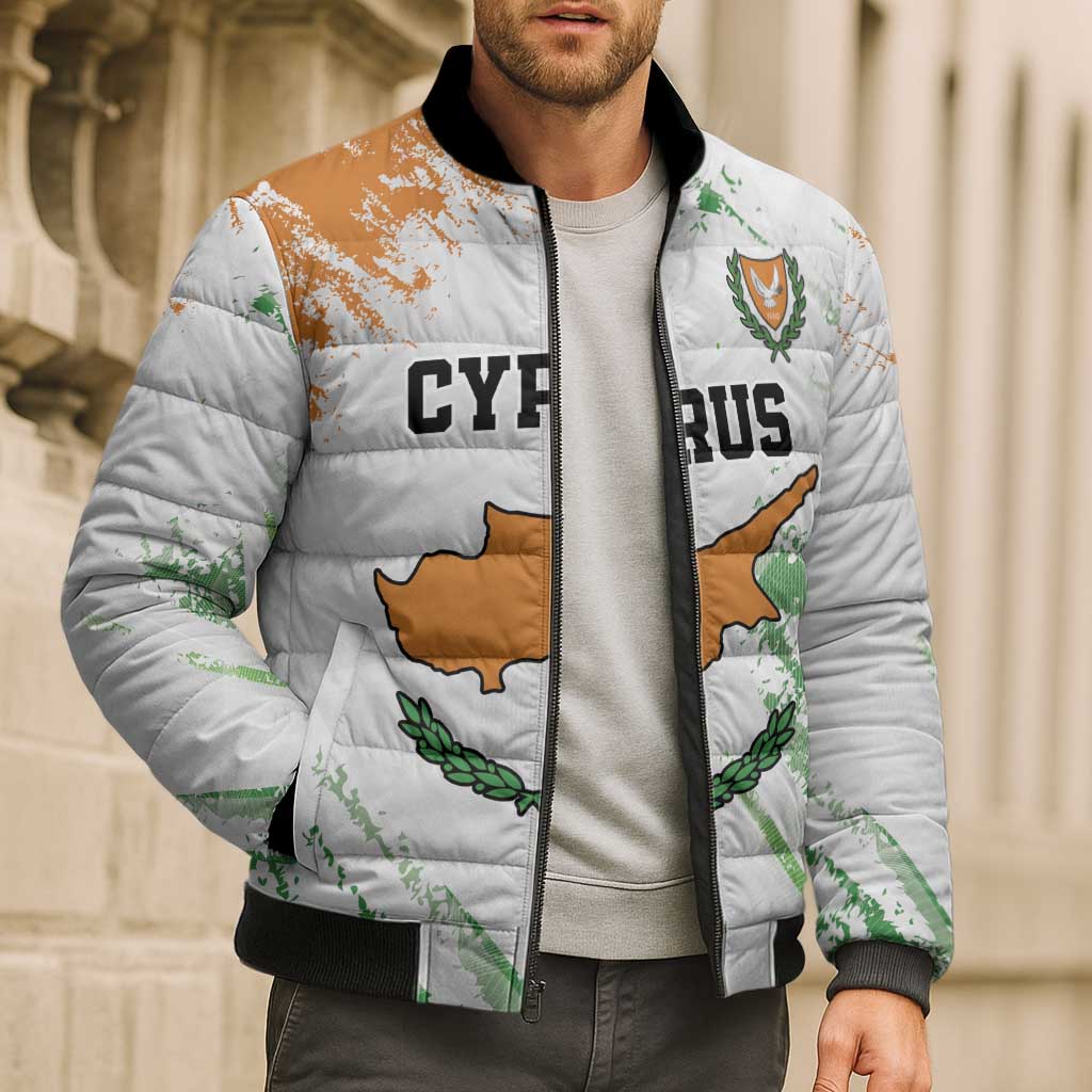 Custom Cyprus Bomber Puffer Jacket Sporty Style - Wonder Print Shop