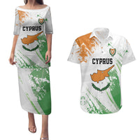 Custom Cyprus Couples Matching Puletasi and Hawaiian Shirt Sporty Style - Wonder Print Shop