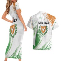 Custom Cyprus Couples Matching Short Sleeve Bodycon Dress and Hawaiian Shirt Sporty Style - Wonder Print Shop