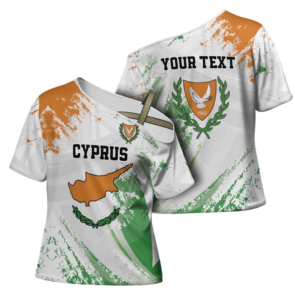 Custom Cyprus Cross Shoulder Shirt Sporty Style - Wonder Print Shop