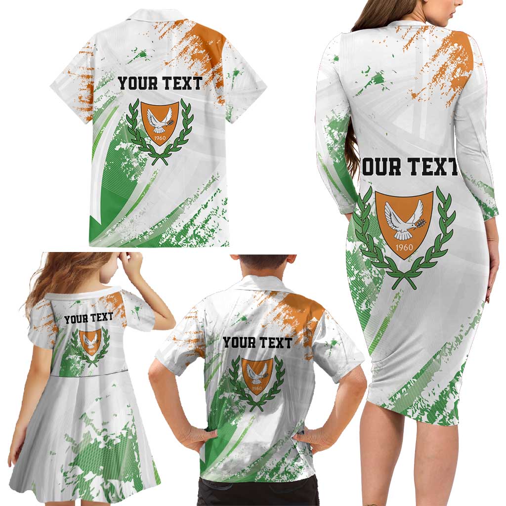 Custom Cyprus Family Matching Long Sleeve Bodycon Dress and Hawaiian Shirt Sporty Style - Wonder Print Shop