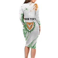 Custom Cyprus Family Matching Long Sleeve Bodycon Dress and Hawaiian Shirt Sporty Style - Wonder Print Shop