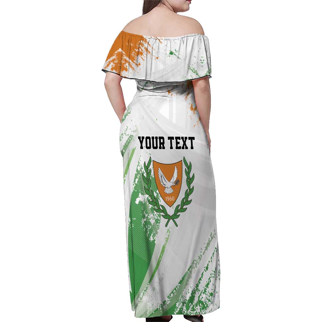 Custom Cyprus Family Matching Off Shoulder Maxi Dress and Hawaiian Shirt Sporty Style - Wonder Print Shop