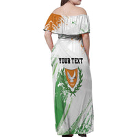 Custom Cyprus Family Matching Off Shoulder Maxi Dress and Hawaiian Shirt Sporty Style - Wonder Print Shop