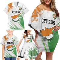Custom Cyprus Family Matching Off Shoulder Short Dress and Hawaiian Shirt Sporty Style - Wonder Print Shop