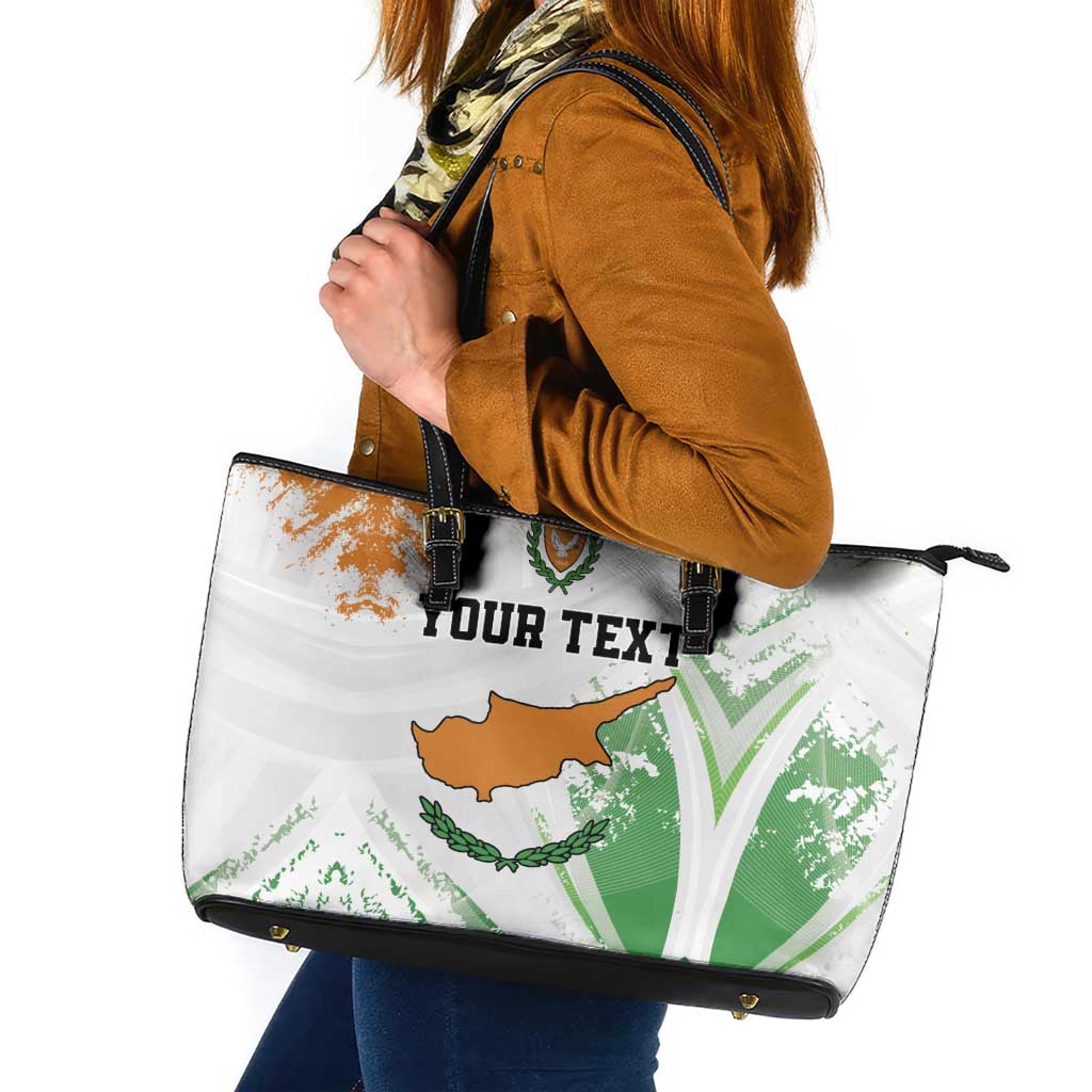 Custom Cyprus Leather Tote Bag Sporty Style - Wonder Print Shop