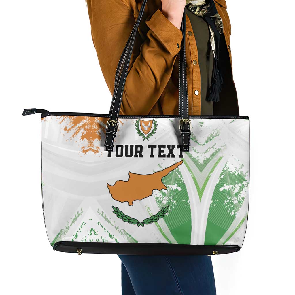Custom Cyprus Leather Tote Bag Sporty Style - Wonder Print Shop