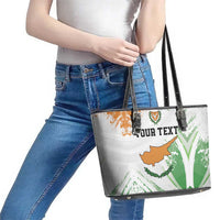 Custom Cyprus Leather Tote Bag Sporty Style - Wonder Print Shop