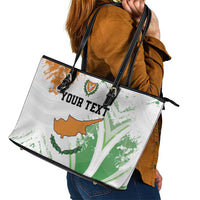 Custom Cyprus Leather Tote Bag Sporty Style - Wonder Print Shop