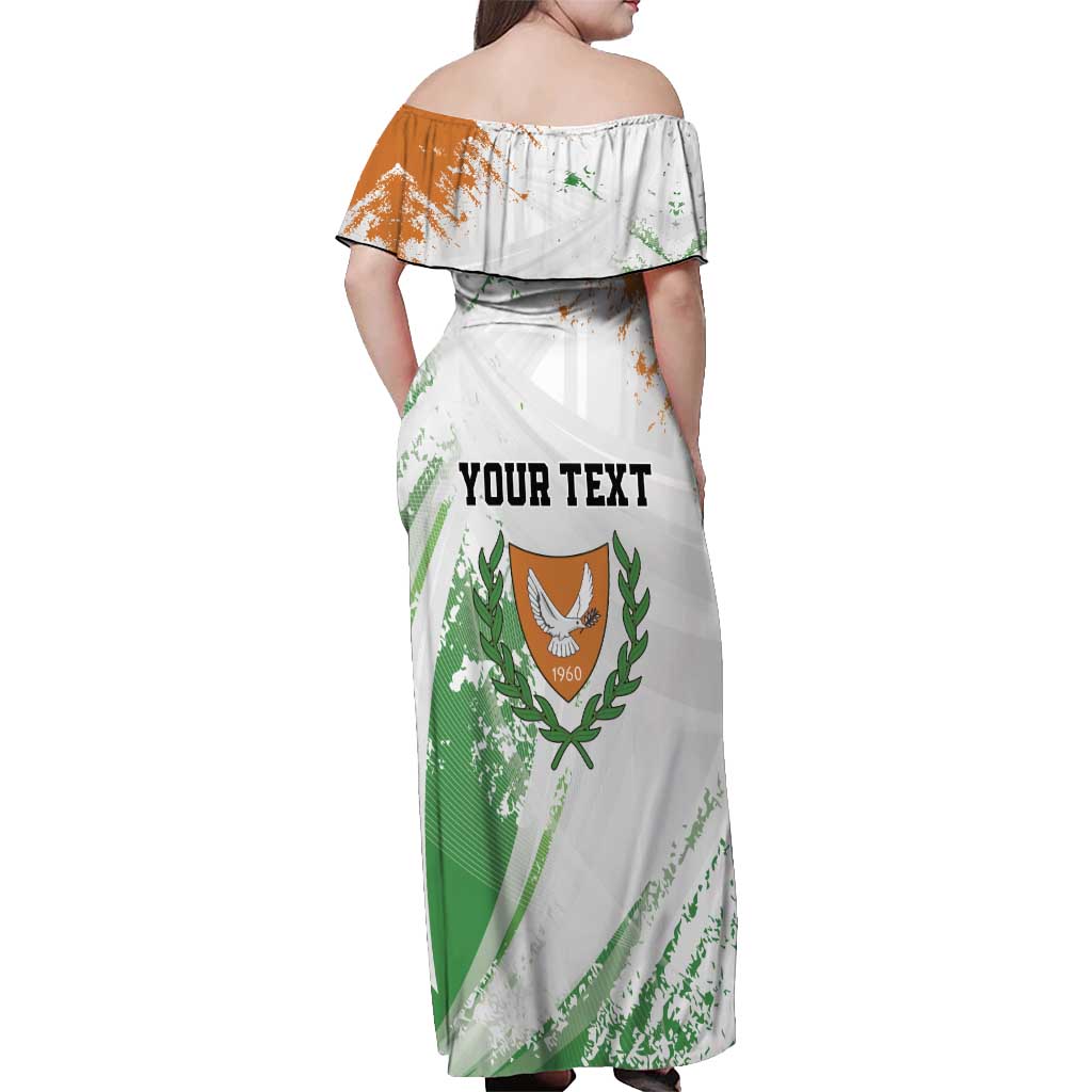 Custom Cyprus Off Shoulder Maxi Dress Sporty Style - Wonder Print Shop