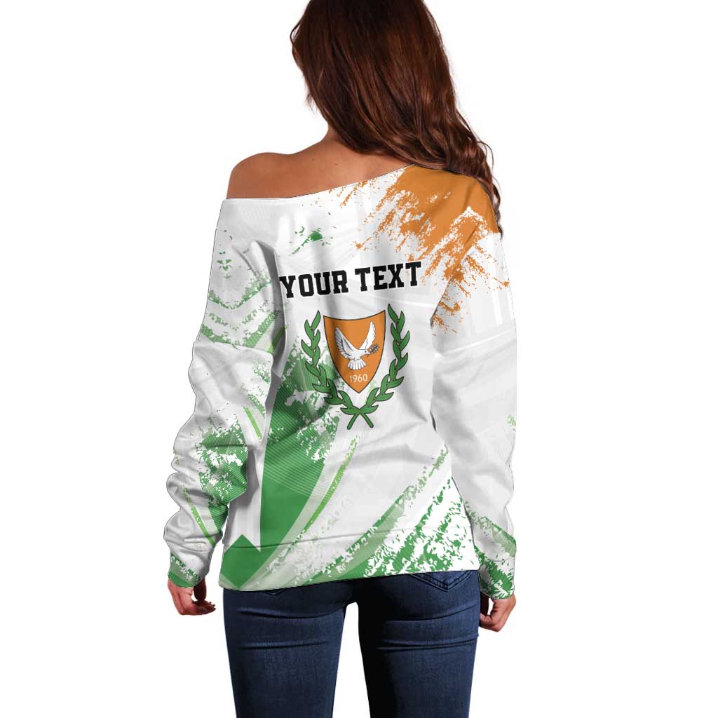 Custom Cyprus Off Shoulder Sweater Sporty Style - Wonder Print Shop