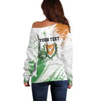 Custom Cyprus Off Shoulder Sweater Sporty Style - Wonder Print Shop