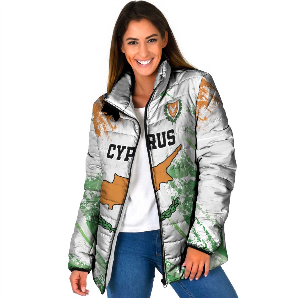Custom Cyprus Padded Jacket Sporty Style - Wonder Print Shop