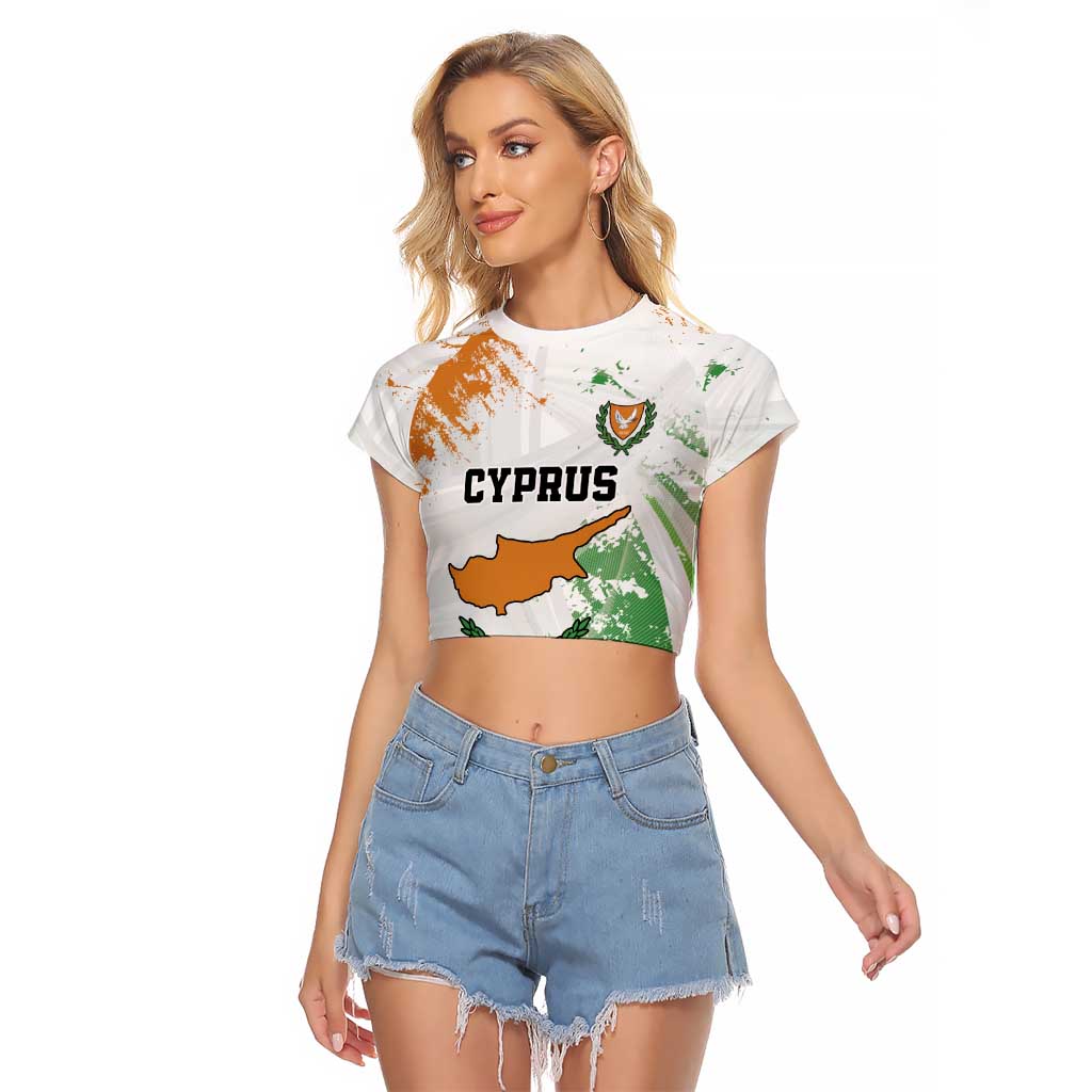 Custom Cyprus Raglan Cropped T Shirt Sporty Style - Wonder Print Shop