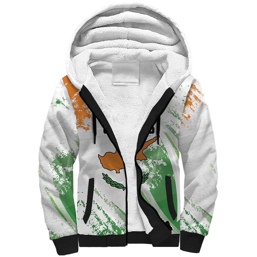 Custom Cyprus Sherpa Hoodie Sporty Style - Wonder Print Shop