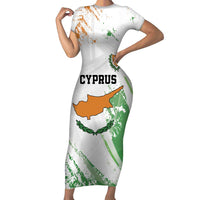 Custom Cyprus Short Sleeve Bodycon Dress Sporty Style - Wonder Print Shop