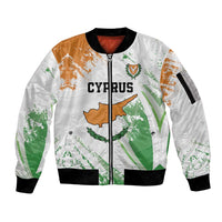 Custom Cyprus Sleeve Zip Bomber Jacket Sporty Style - Wonder Print Shop