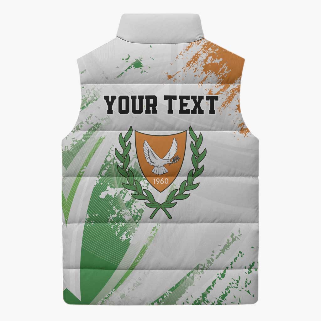 Custom Cyprus Sleeveless Puffer Jacket Sporty Style - Wonder Print Shop