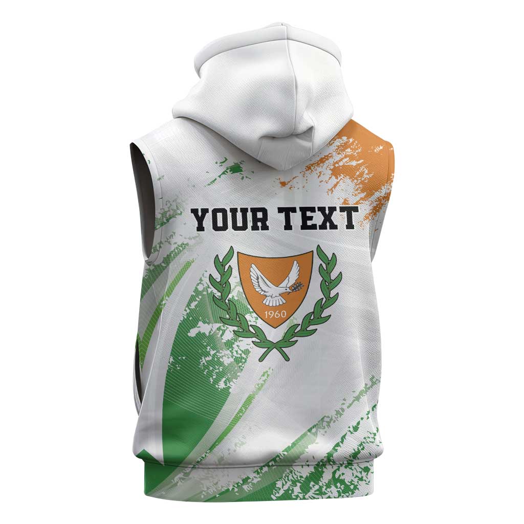 Custom Cyprus Sleeveless Zip Hoodie Sporty Style - Wonder Print Shop