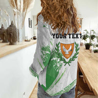 Custom Cyprus Women Casual Shirt Sporty Style - Wonder Print Shop