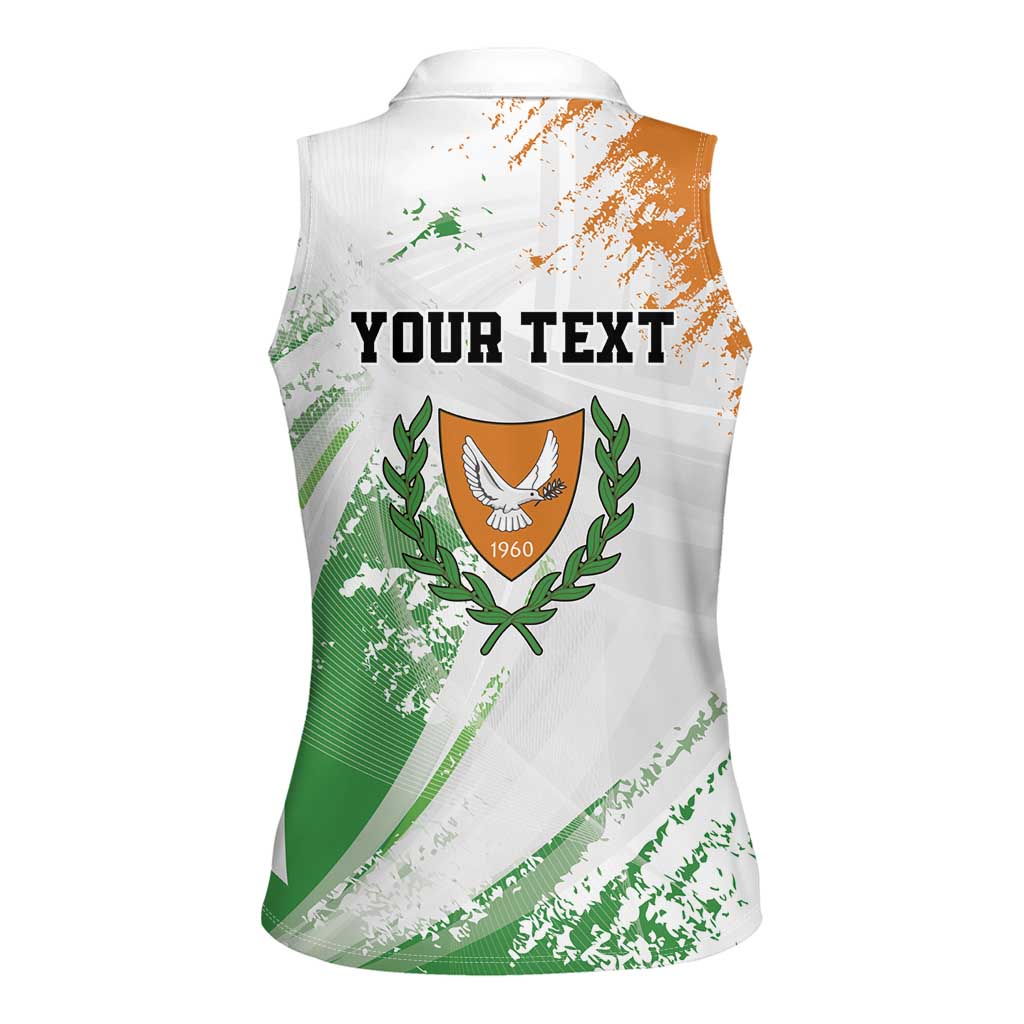 Custom Cyprus Women Sleeveless Polo Shirt Sporty Style - Wonder Print Shop