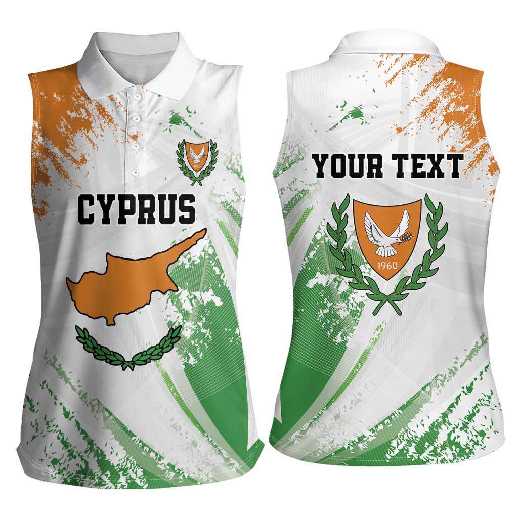 Custom Cyprus Women Sleeveless Polo Shirt Sporty Style - Wonder Print Shop