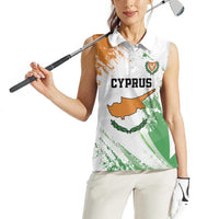 Custom Cyprus Women Sleeveless Polo Shirt Sporty Style - Wonder Print Shop