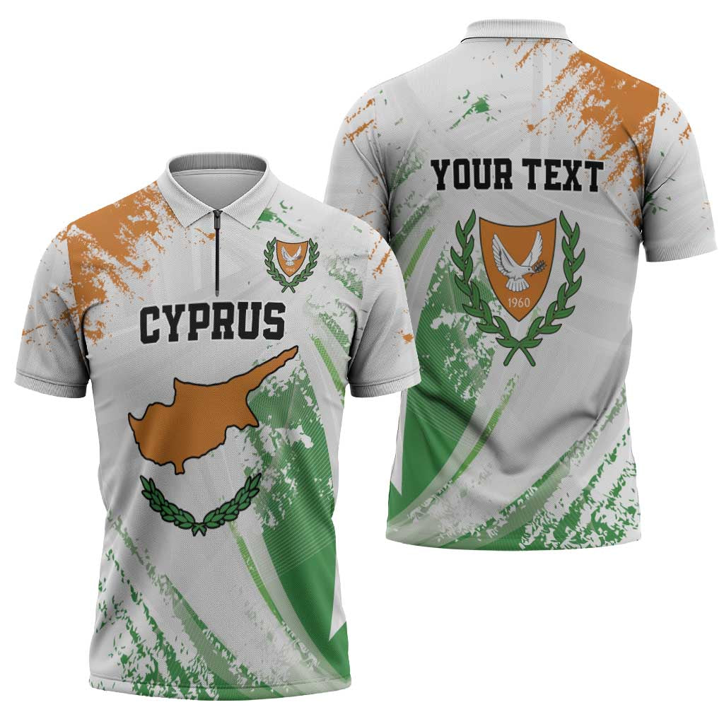 Custom Cyprus Zipper Polo Shirt Sporty Style - Wonder Print Shop