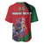 Personalized Kenya Lilac Breasted Roller Baseball Jersey With Violet Flowers - Wonder Print Shop