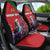 Personalized Kenya Lilac Breasted Roller Car Seat Cover With Violet Flowers - Wonder Print Shop