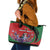 Personalized Kenya Lilac Breasted Roller Leather Tote Bag With Violet Flowers - Wonder Print Shop
