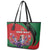Personalized Kenya Lilac Breasted Roller Leather Tote Bag With Violet Flowers - Wonder Print Shop