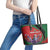 Personalized Kenya Lilac Breasted Roller Leather Tote Bag With Violet Flowers - Wonder Print Shop