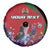Personalized Kenya Lilac Breasted Roller Spare Tire Cover With Violet Flowers - Wonder Print Shop