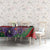 Personalized Kenya Lilac Breasted Roller Tablecloth With Violet Flowers - Wonder Print Shop