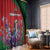 Personalized Kenya Lilac Breasted Roller Window Curtain With Violet Flowers - Wonder Print Shop