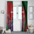 Personalized Kenya Lilac Breasted Roller Window Curtain With Violet Flowers - Wonder Print Shop