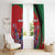 Personalized Kenya Lilac Breasted Roller Window Curtain With Violet Flowers - Wonder Print Shop
