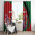 Personalized Kenya Lilac Breasted Roller Window Curtain With Violet Flowers - Wonder Print Shop