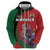 Personalized Kenya Lilac Breasted Roller Zip Hoodie With Violet Flowers - Wonder Print Shop