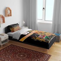 Custom Kenya Coat Of Arms Bedding Set With Kente Patterns - Wonder Print Shop