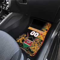 Custom Kenya Coat Of Arms Car Mats With Kente Patterns - Wonder Print Shop