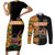 Custom Kenya Coat Of Arms Couples Matching Short Sleeve Bodycon Dress and Long Sleeve Button Shirt With Kente Patterns - Wonder Print Shop