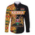 Custom Kenya Coat Of Arms Family Matching Off The Shoulder Long Sleeve Dress and Hawaiian Shirt With Kente Patterns - Wonder Print Shop