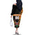Custom Kenya Coat Of Arms Family Matching Off The Shoulder Long Sleeve Dress and Hawaiian Shirt With Kente Patterns - Wonder Print Shop