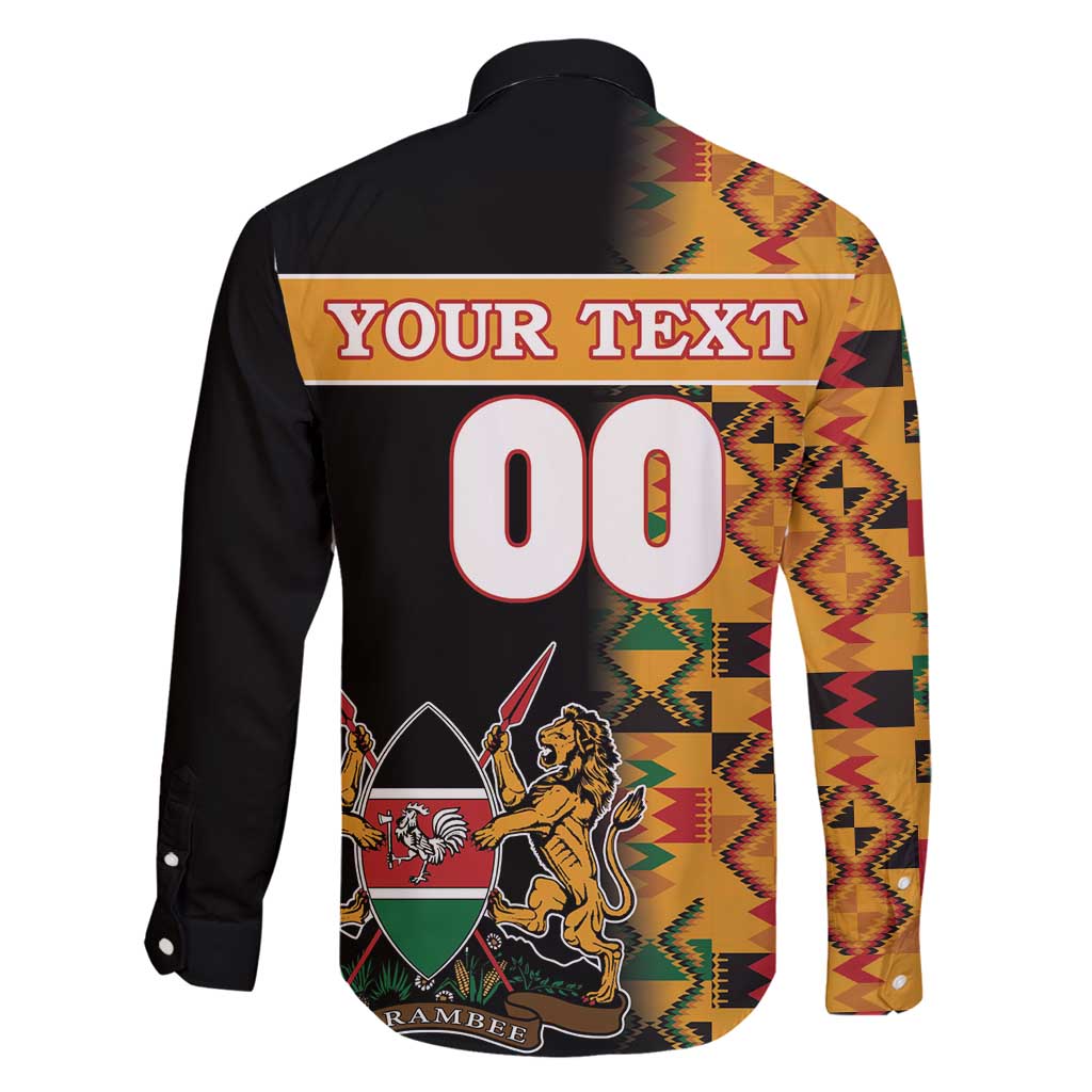 Custom Kenya Coat Of Arms Family Matching Summer Maxi Dress and Hawaiian Shirt With Kente Patterns - Wonder Print Shop