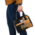 Custom Kenya Coat Of Arms Shoulder Handbag With Kente Patterns